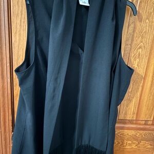 CAbi Black Sleeveless Blouse
